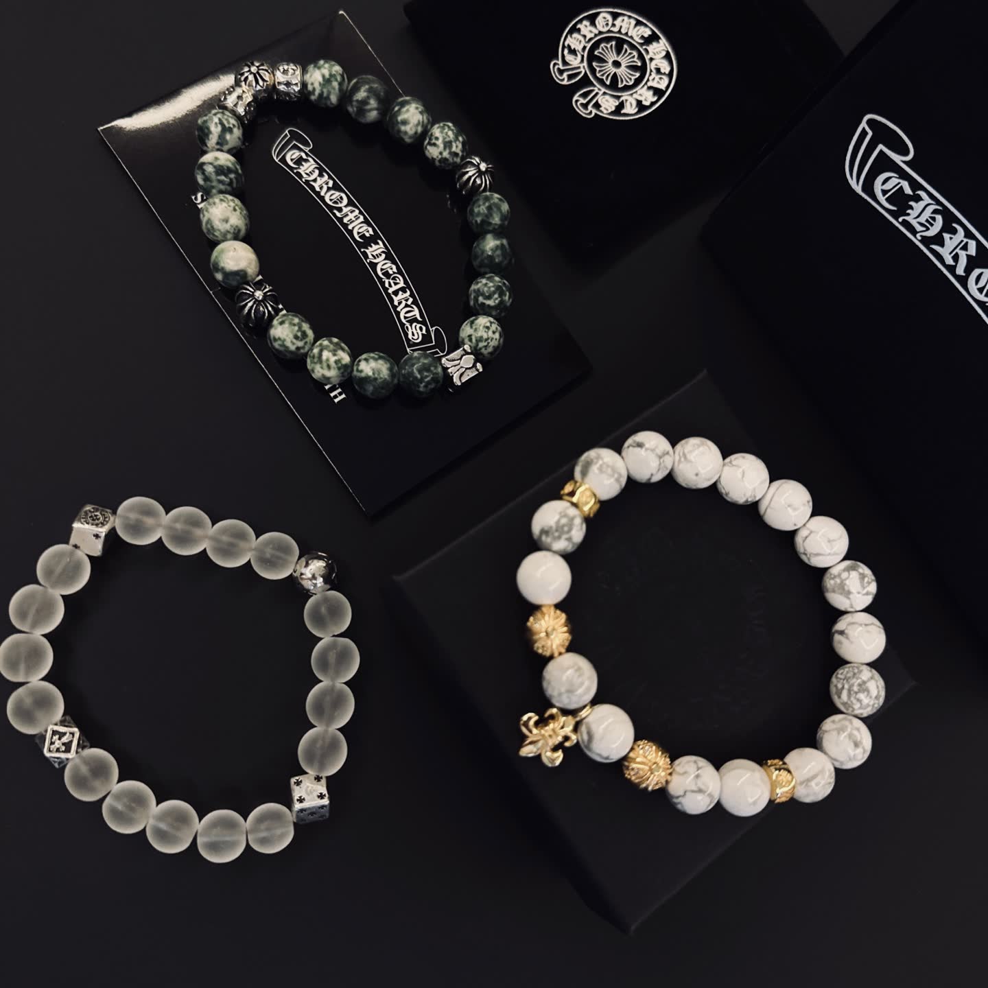 Chrome Hearts Beaded Bracelet Set